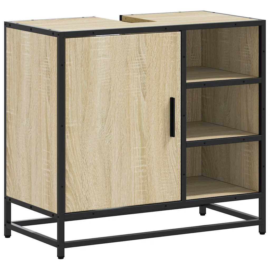 Sonoma Oak Bathroom Sink Cabinet, 65x33x60 cm, Engineered Wood