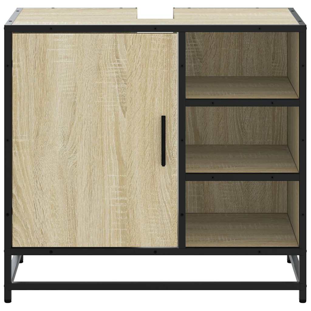 Sonoma Oak Bathroom Sink Cabinet, 65x33x60 cm, Engineered Wood