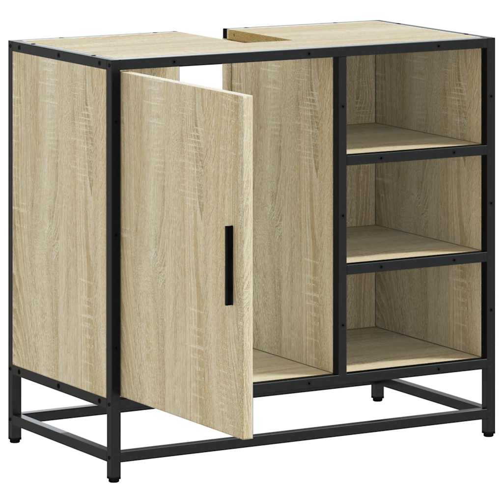 Sonoma Oak Bathroom Sink Cabinet, 65x33x60 cm, Engineered Wood