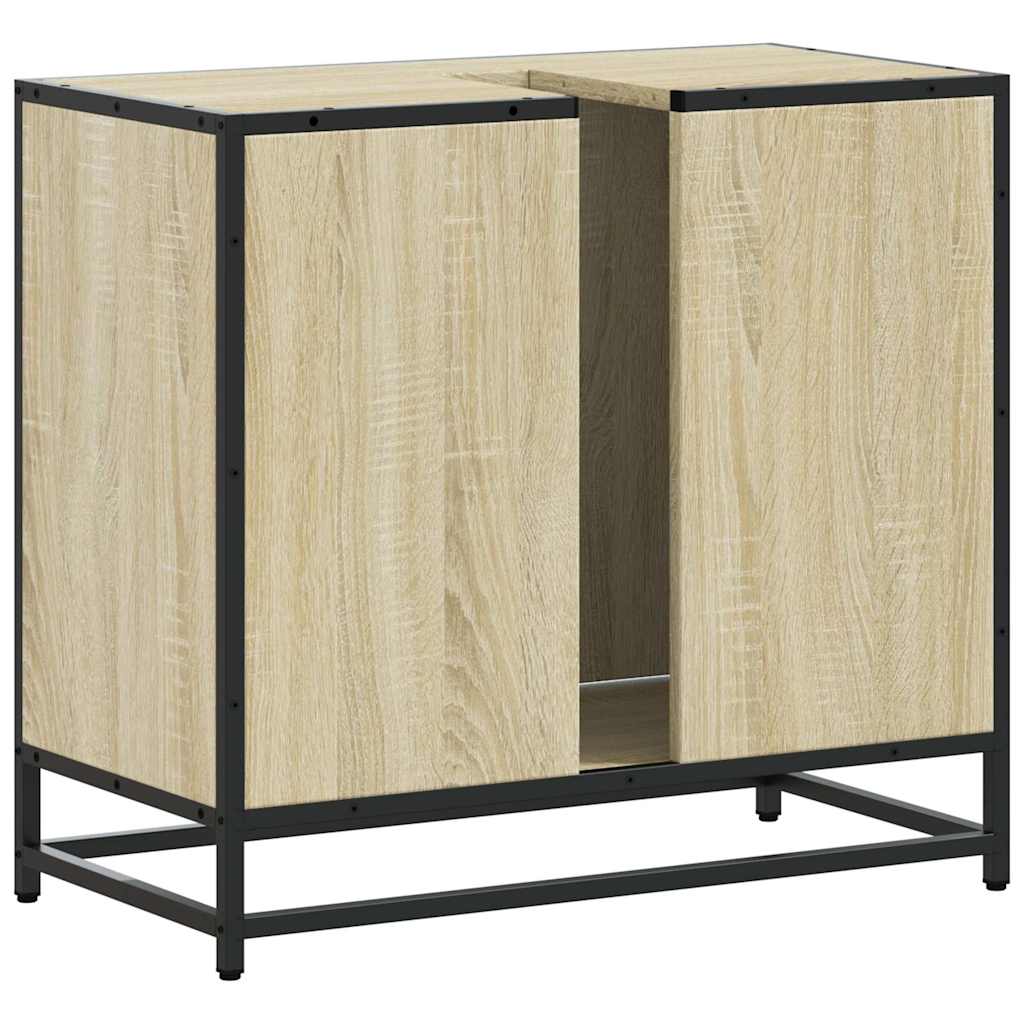 Sonoma Oak Bathroom Sink Cabinet, 65x33x60 cm, Engineered Wood