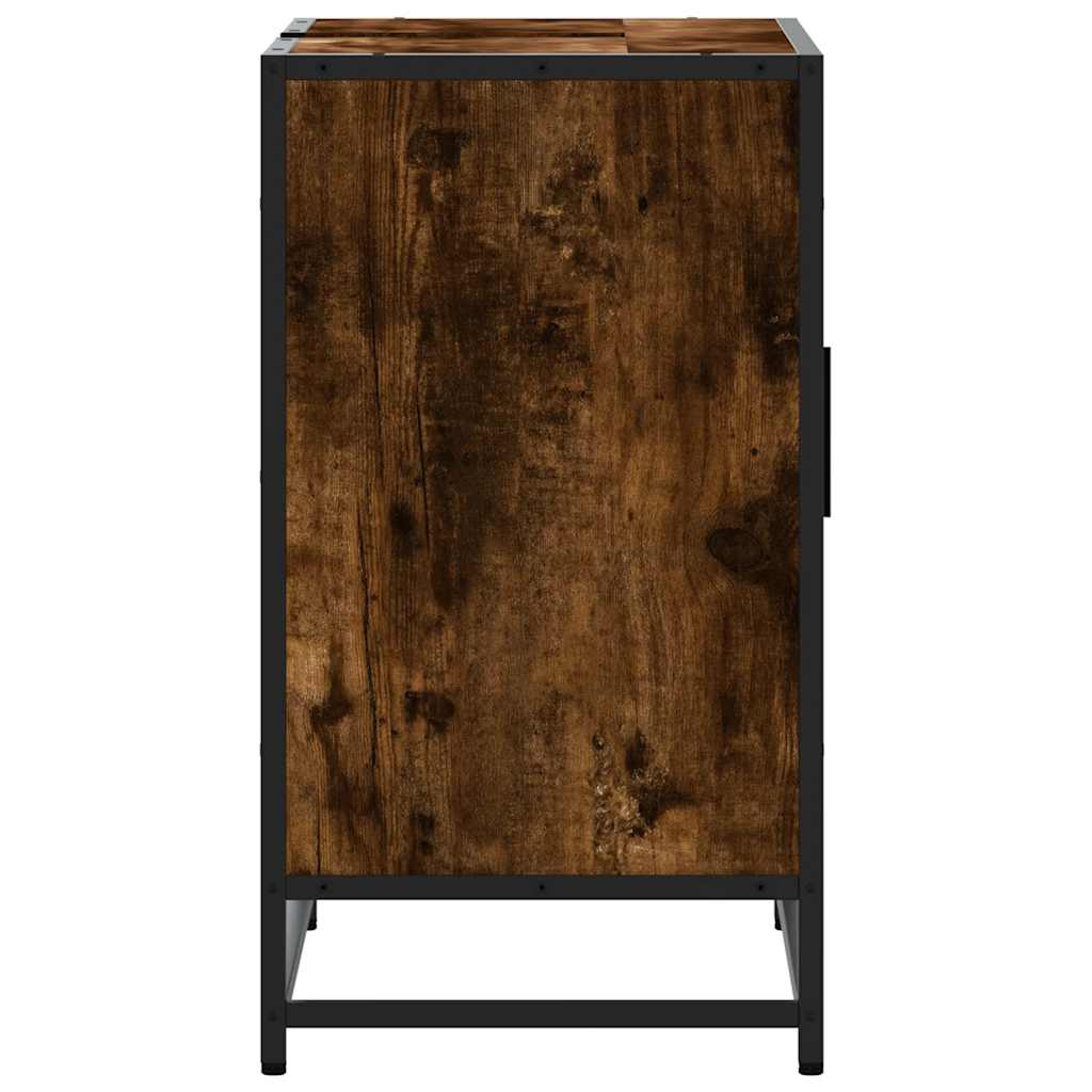Smoked Oak Bathroom Sink Cabinet 65x33x60 cm - Engineered Wood