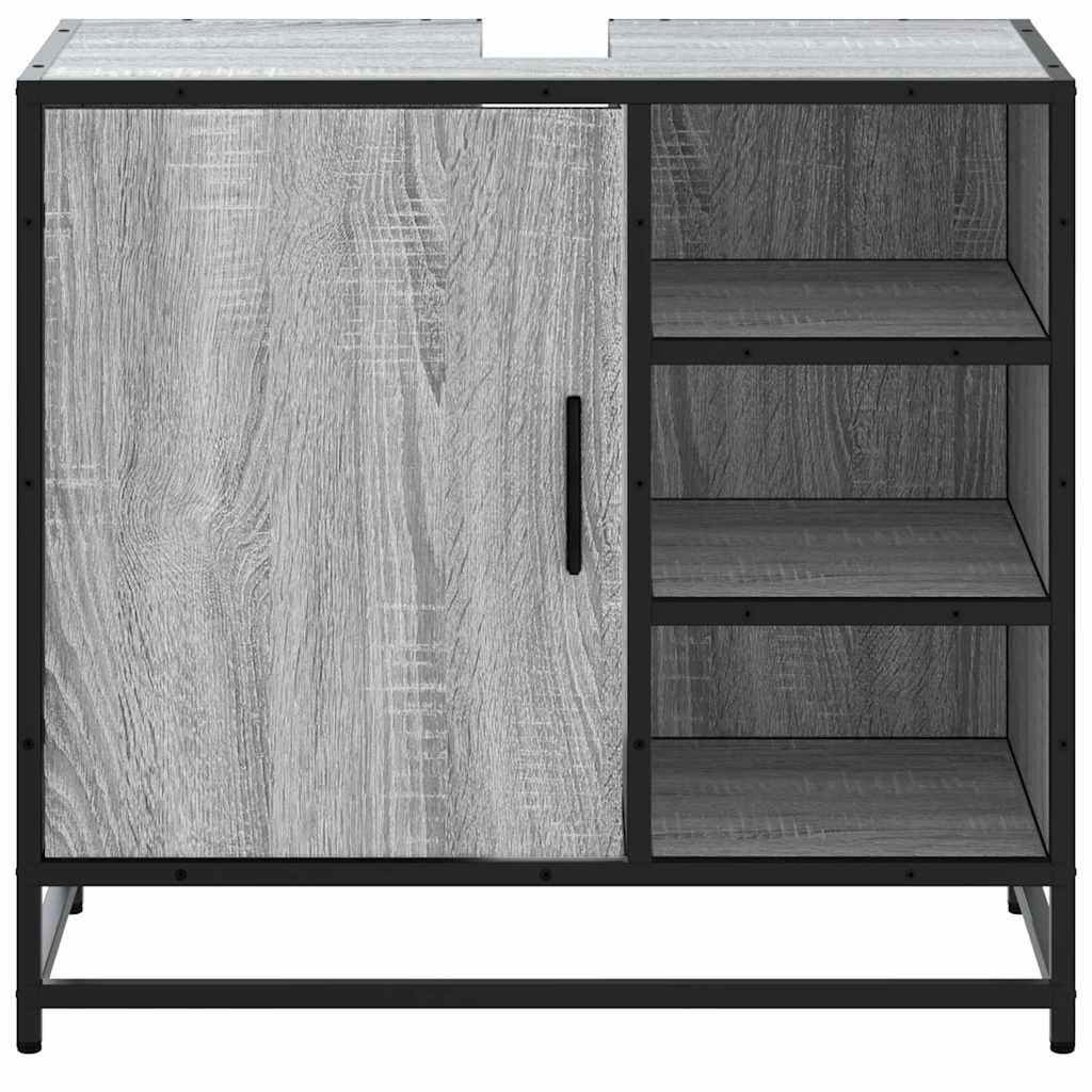 Grey Sonoma Bathroom Sink Cabinet, 65x33x60 cm, Engineered Wood