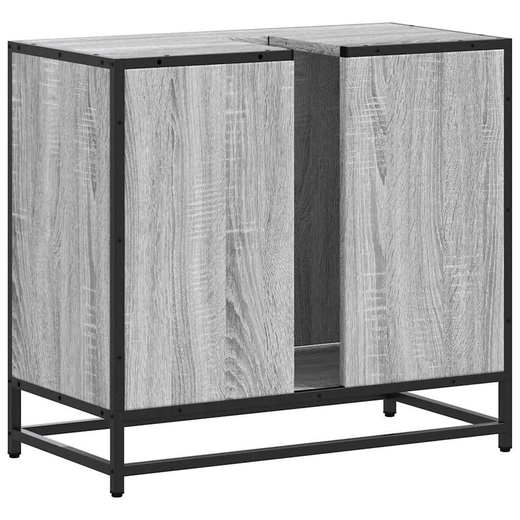 Grey Sonoma Bathroom Sink Cabinet, 65x33x60 cm, Engineered Wood