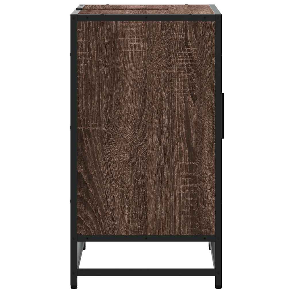 Brown Oak Bathroom Sink Cabinet, 65x33x60 cm, Engineered Wood
