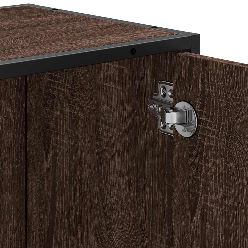Brown Oak Bathroom Sink Cabinet, 65x33x60 cm, Engineered Wood