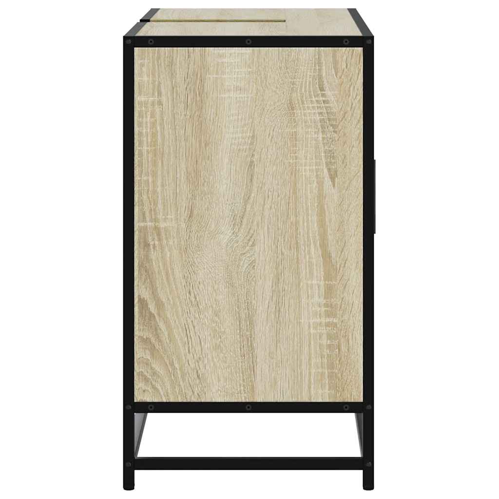 Sonoma Oak Bathroom Sink Cabinet, Engineered Wood, 80x33x60 cm