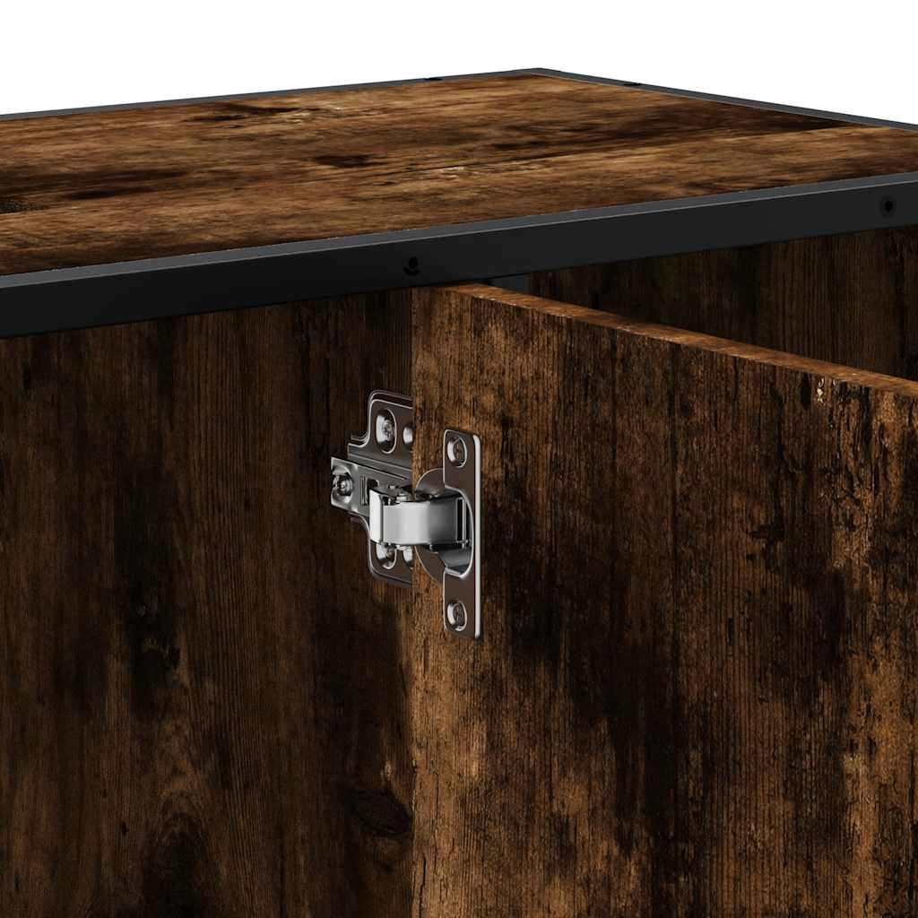 Smoked Oak Bathroom Sink Cabinet 80x33x60 cm - Engineered Wood