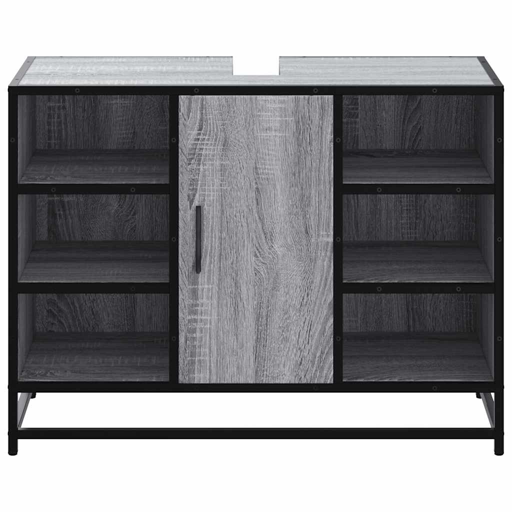 Grey Sonoma Bathroom Sink Cabinet 80x33x60cm - Engineered Wood