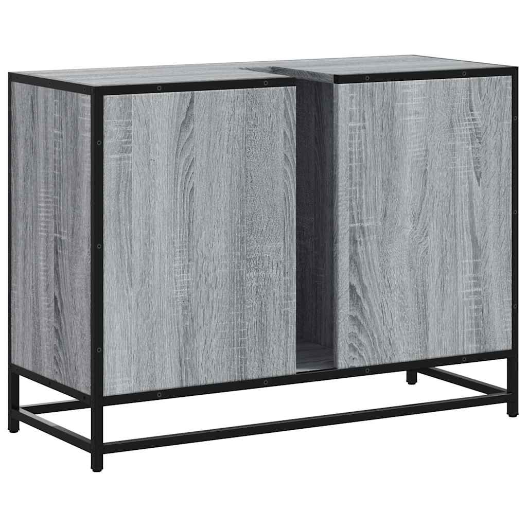 Grey Sonoma Bathroom Sink Cabinet 80x33x60cm - Engineered Wood