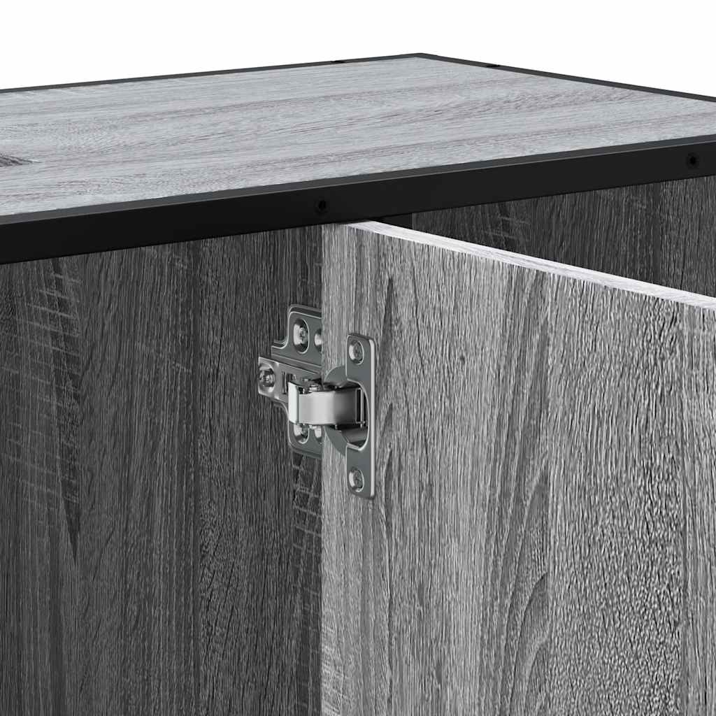 Grey Sonoma Bathroom Sink Cabinet 80x33x60cm - Engineered Wood