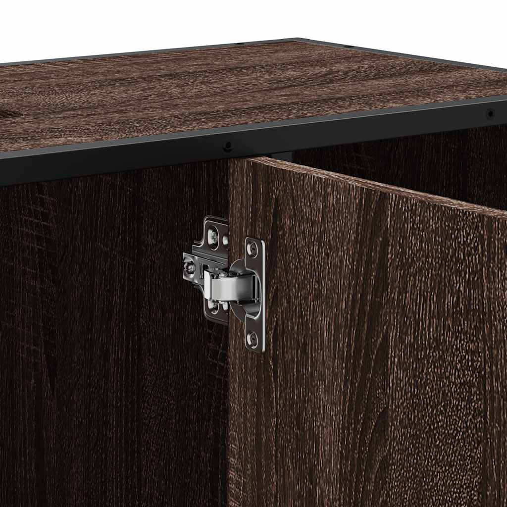 Brown Oak Bathroom Sink Cabinet, 80x33x60 cm, Engineered Wood