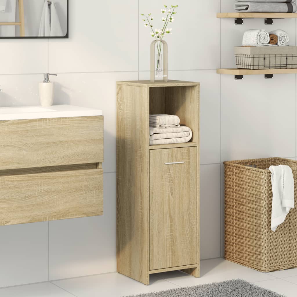 Sonoma Oak Bathroom Cabinet 30x30x95 cm - Engineered Wood