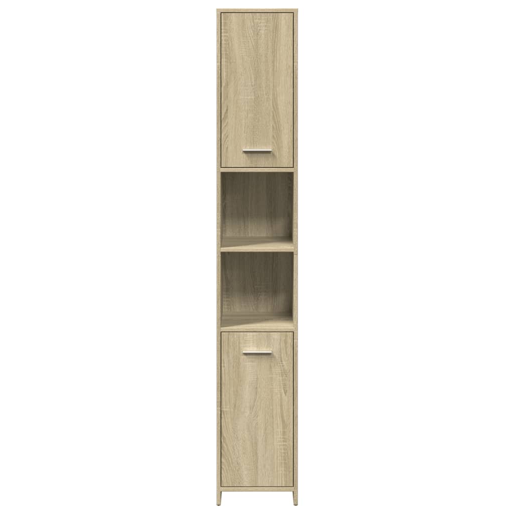 Sonoma Oak Bathroom Cabinet 30x30x183.5 cm - Engineered Wood