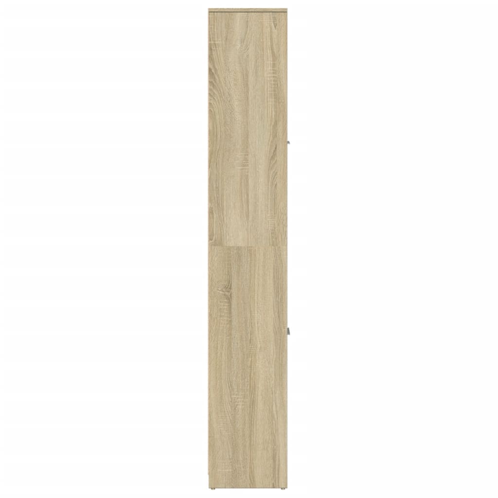 Sonoma Oak Bathroom Cabinet 30x30x183.5 cm - Engineered Wood