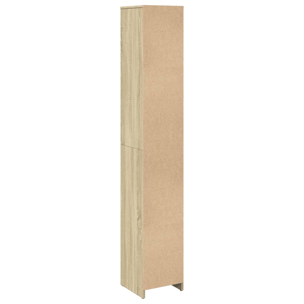 Sonoma Oak Bathroom Cabinet 30x30x183.5 cm - Engineered Wood
