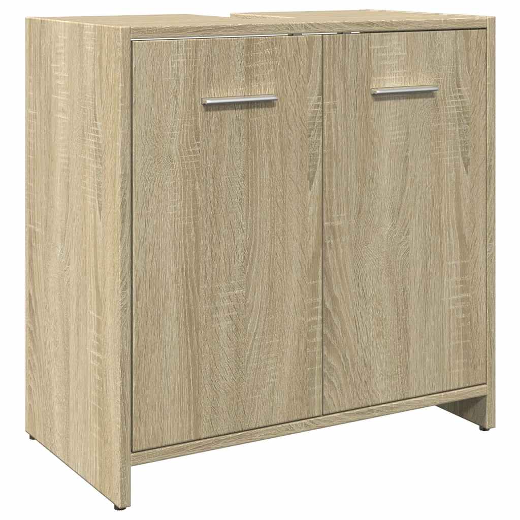 Sonoma Oak Bathroom Sink Cabinet 60x33x60 cm - Engineered Wood