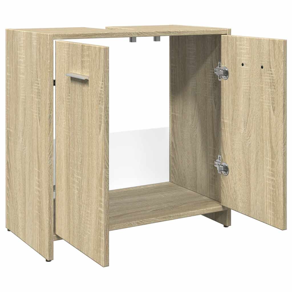Sonoma Oak Bathroom Sink Cabinet 60x33x60 cm - Engineered Wood