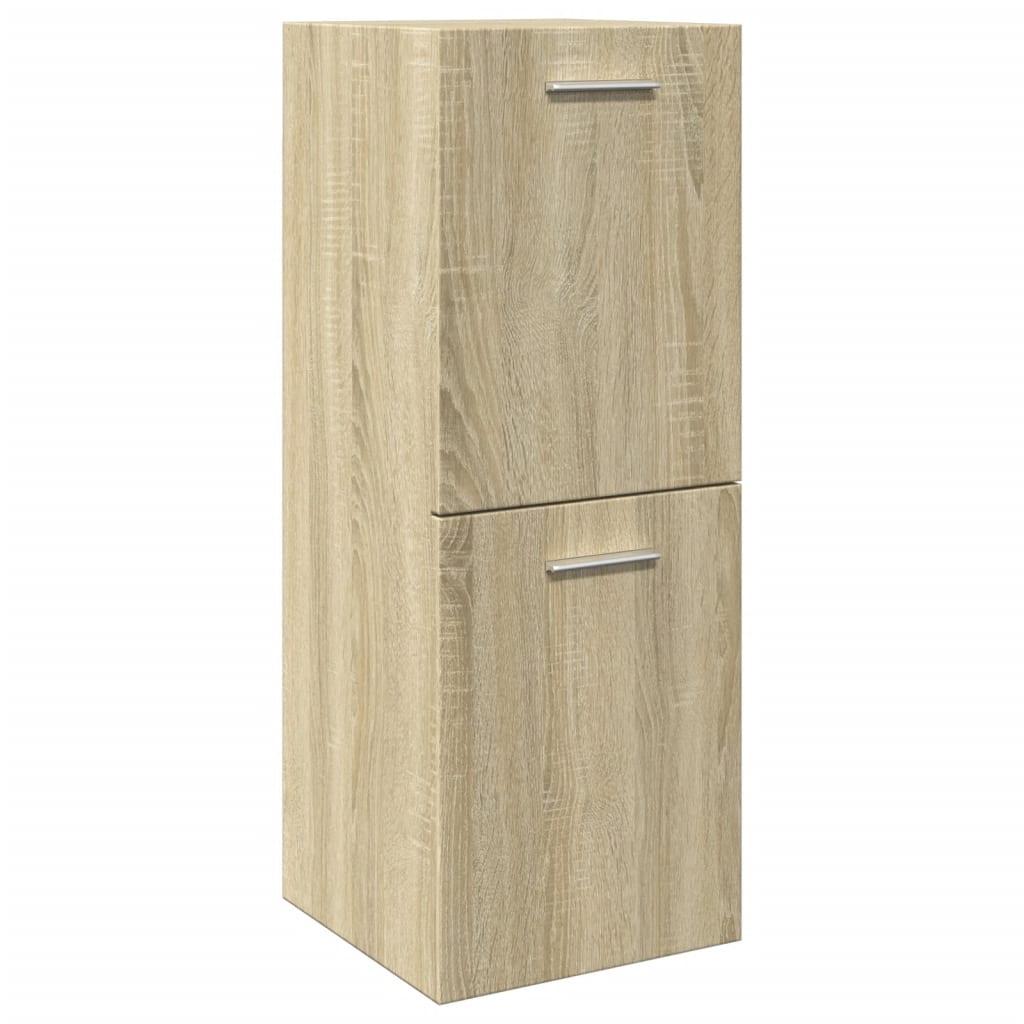 Compact Sonoma Oak Bathroom Cabinet, 30x30x80 cm, Engineered Wood