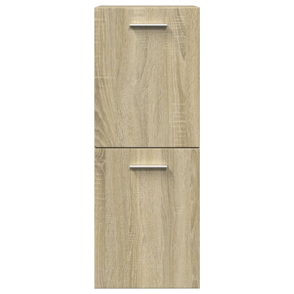 Compact Sonoma Oak Bathroom Cabinet, 30x30x80 cm, Engineered Wood