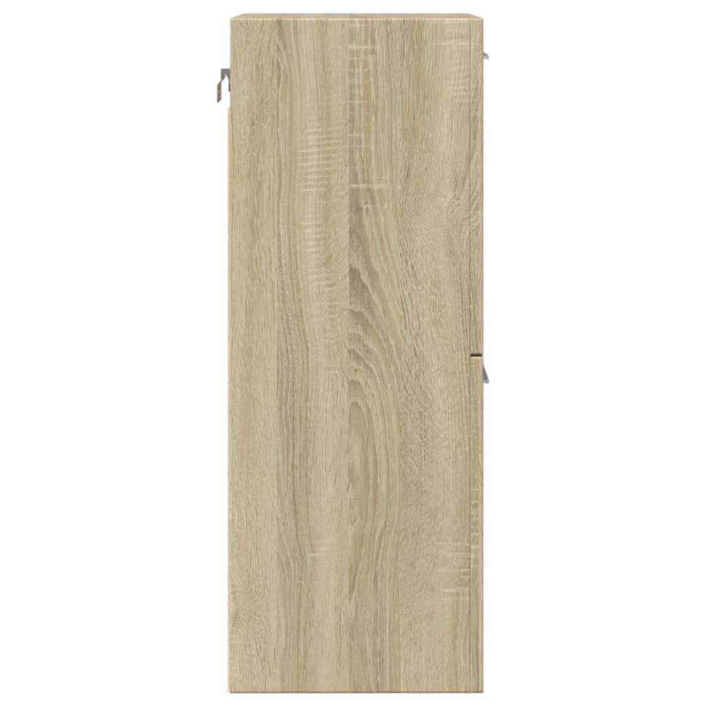 Compact Sonoma Oak Bathroom Cabinet, 30x30x80 cm, Engineered Wood