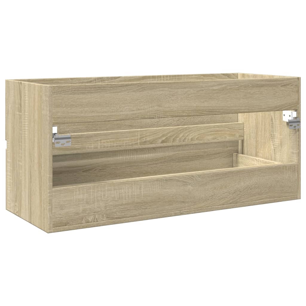 Sonoma Oak Bathroom Sink Cabinet 100x38.5x45cm - Engineered Wood