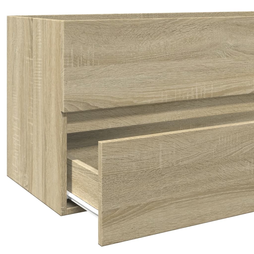 Sonoma Oak Bathroom Sink Cabinet 100x38.5x45cm - Engineered Wood