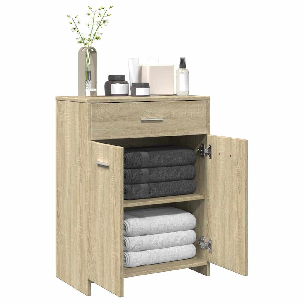 Sonoma Oak Bathroom Cabinet 60x33x80 cm - Engineered Wood