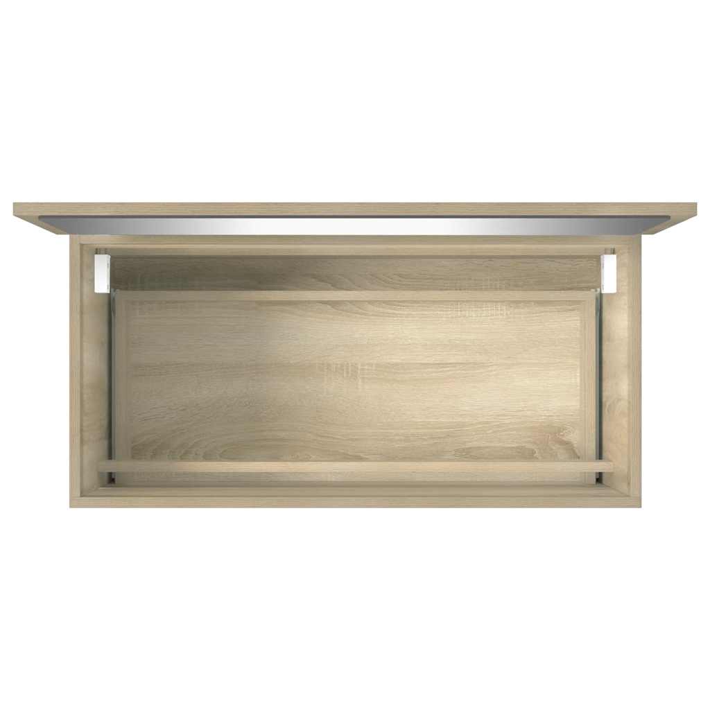 Sonoma Oak Bathroom Cabinet with Mirror - 80x38.5x45 cm