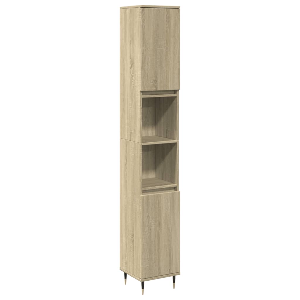 Sonoma Oak Bathroom Cabinet, 30x30x190cm - Engineered Wood