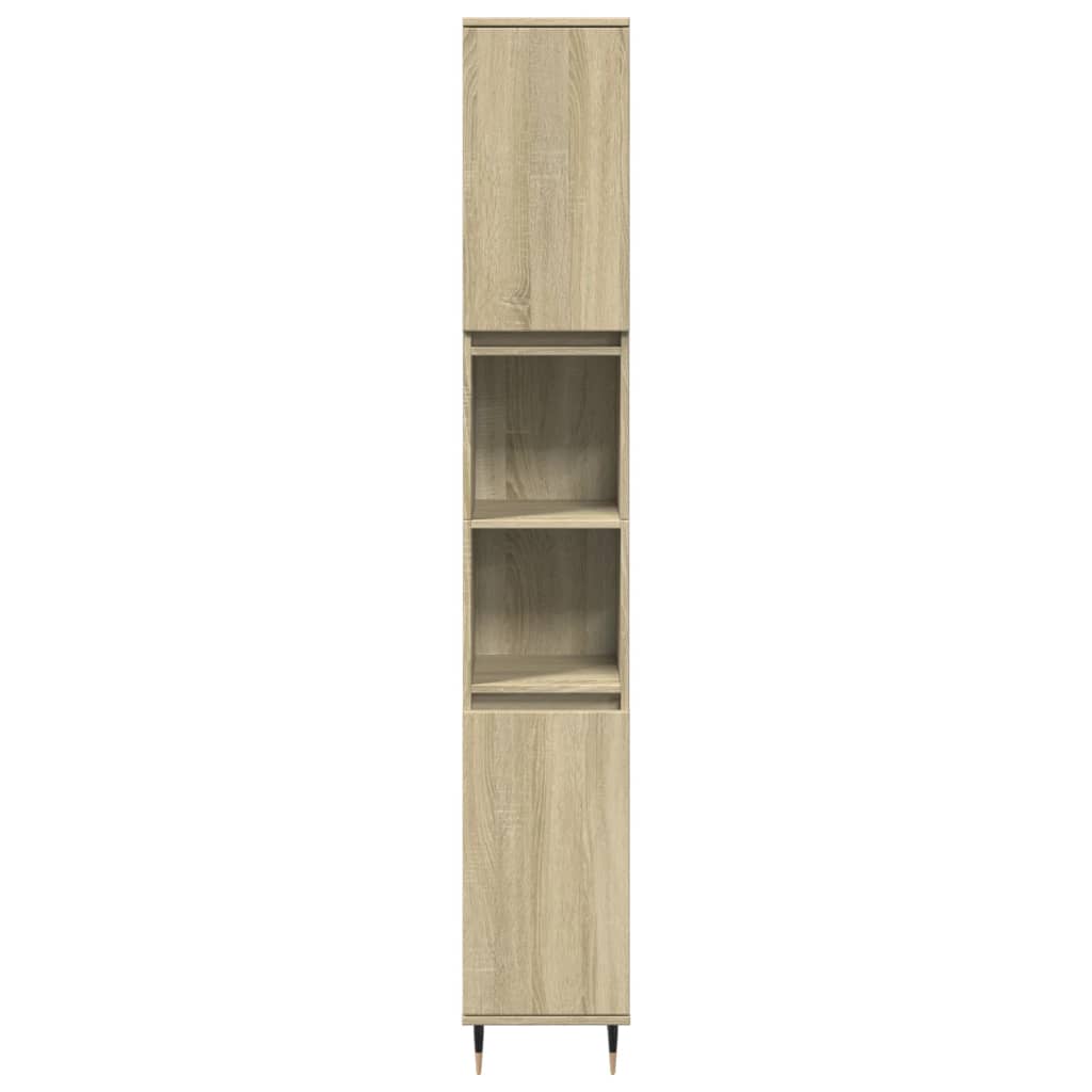 Sonoma Oak Bathroom Cabinet, 30x30x190cm - Engineered Wood
