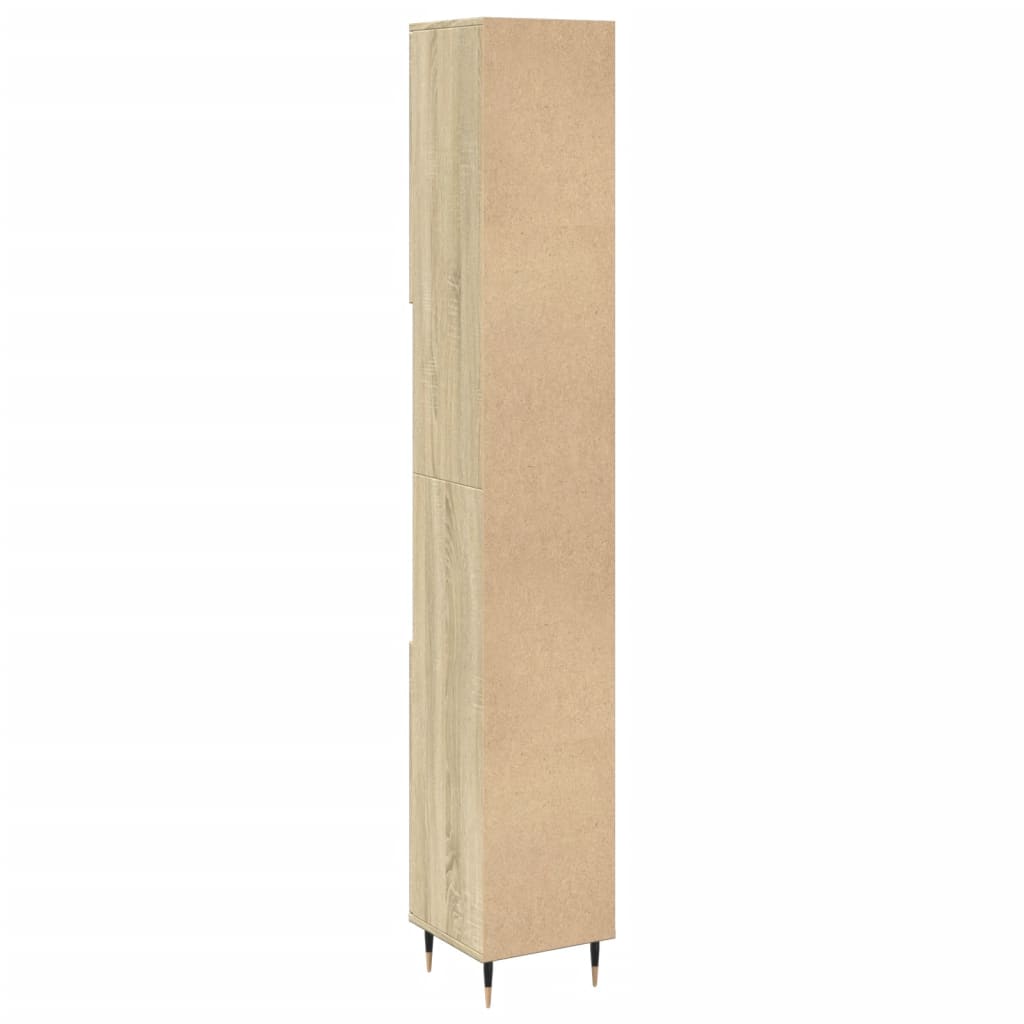 Sonoma Oak Bathroom Cabinet, 30x30x190cm - Engineered Wood