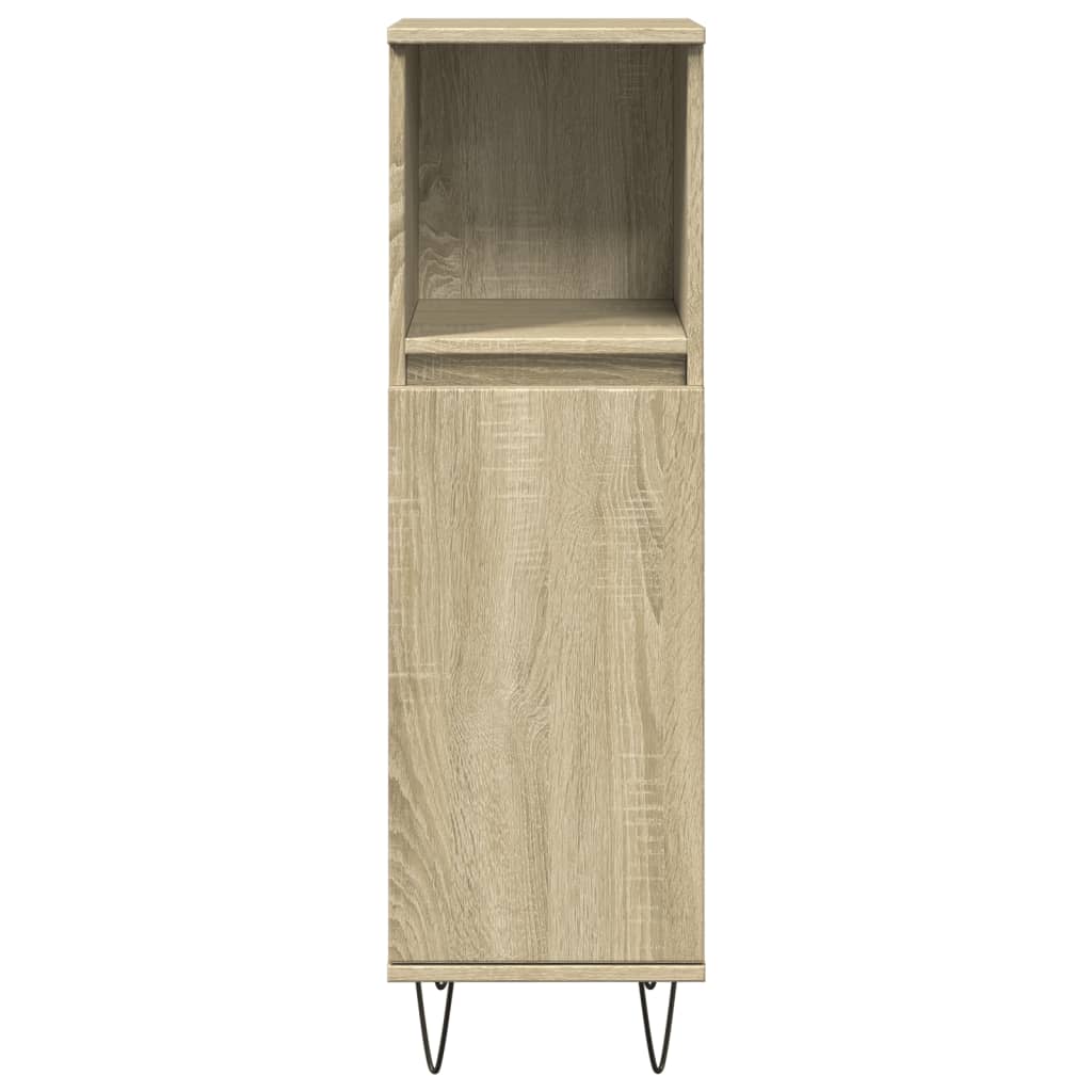 Sonoma Oak Bathroom Cabinet 30x30x100cm - Engineered Wood