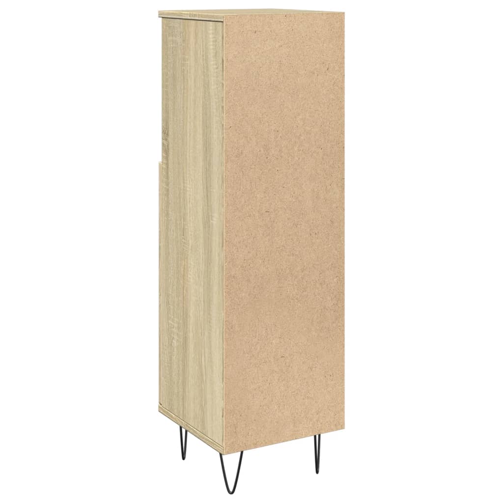Sonoma Oak Bathroom Cabinet 30x30x100cm - Engineered Wood