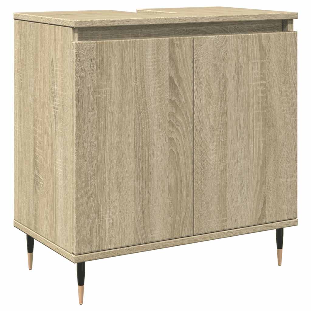 Sonoma Oak Bathroom Cabinet 58x33x60 cm - Engineered Wood