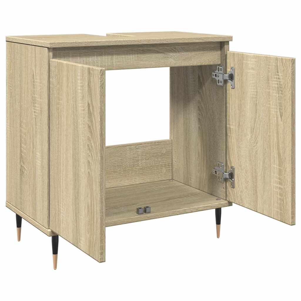 Sonoma Oak Bathroom Cabinet 58x33x60 cm - Engineered Wood