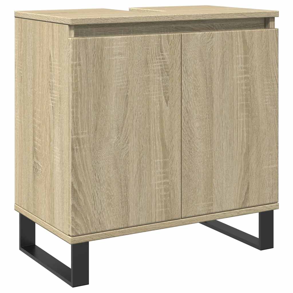 Sonoma Oak Bathroom Cabinet 58x33x60 cm - Engineered Wood