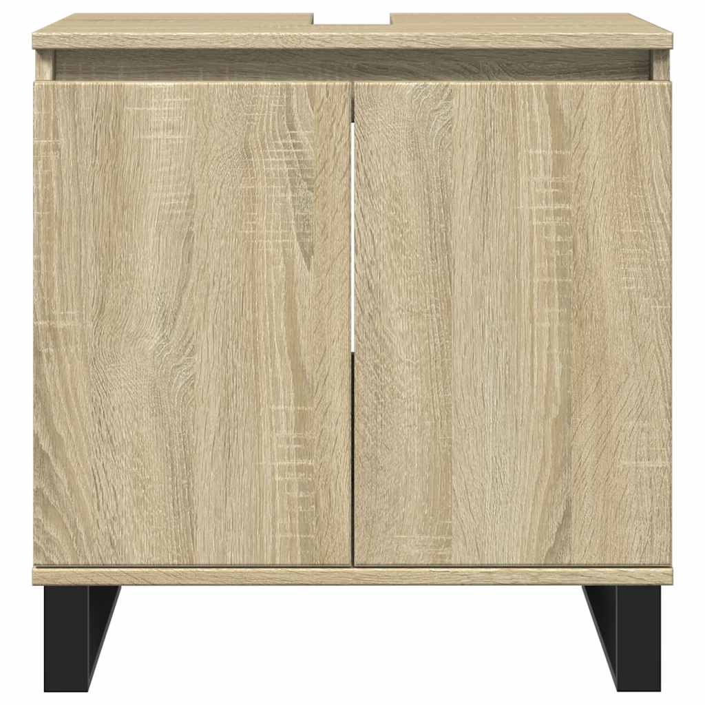 Sonoma Oak Bathroom Cabinet 58x33x60 cm - Engineered Wood