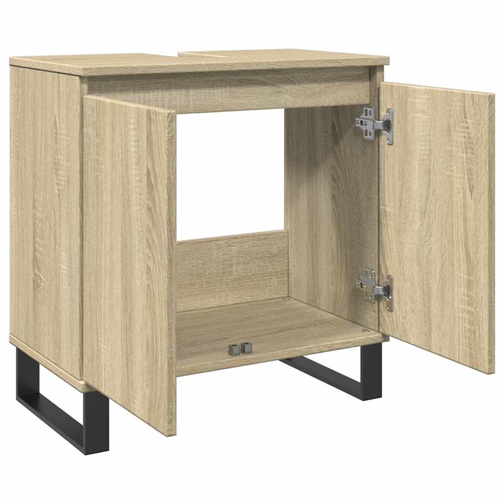 Sonoma Oak Bathroom Cabinet 58x33x60 cm - Engineered Wood