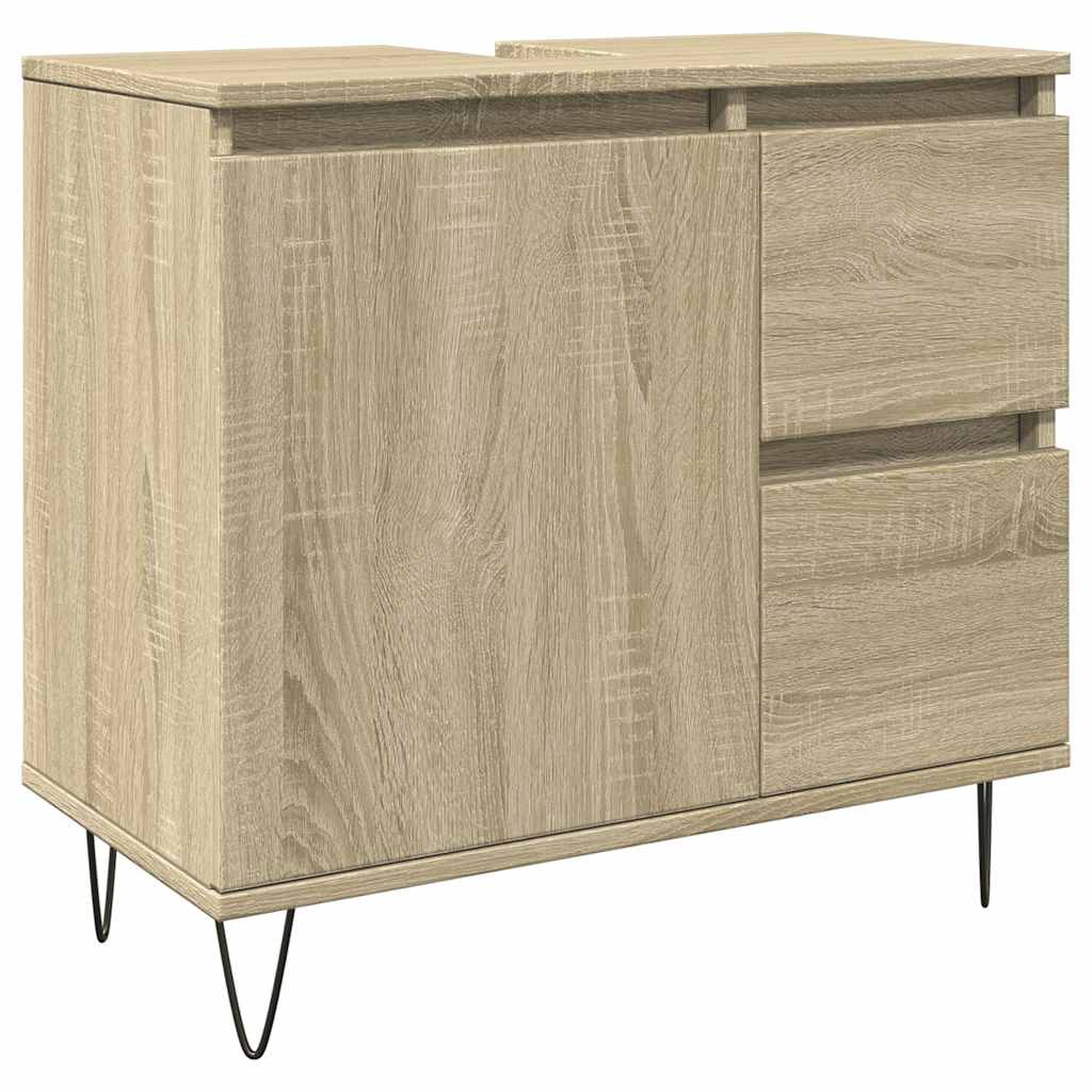 Sonoma Oak Bathroom Cabinet 65x33x60 cm - Engineered Wood