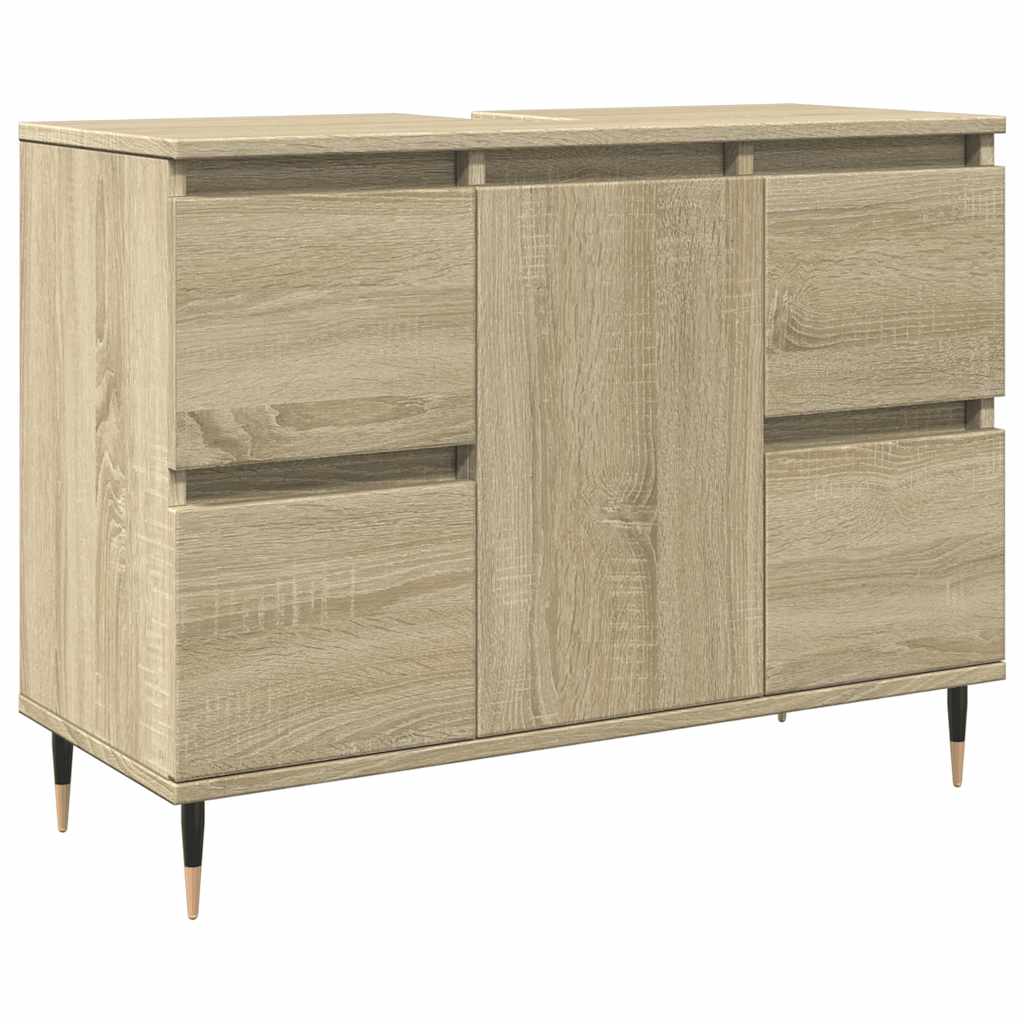 Sonoma Oak Bathroom Cabinet 80x33x60 cm | Engineered Wood