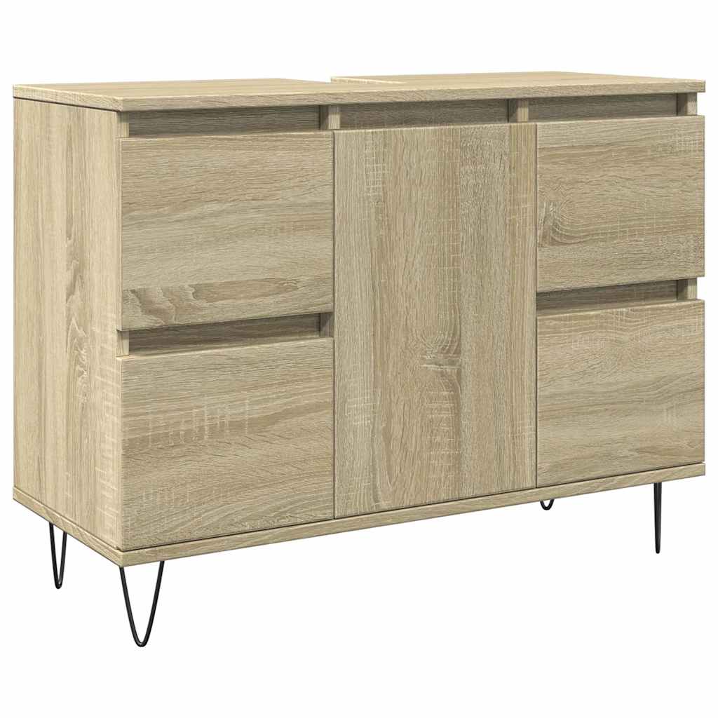 Sonoma Oak Bathroom Cabinet 80x33x60 cm - Engineered Wood