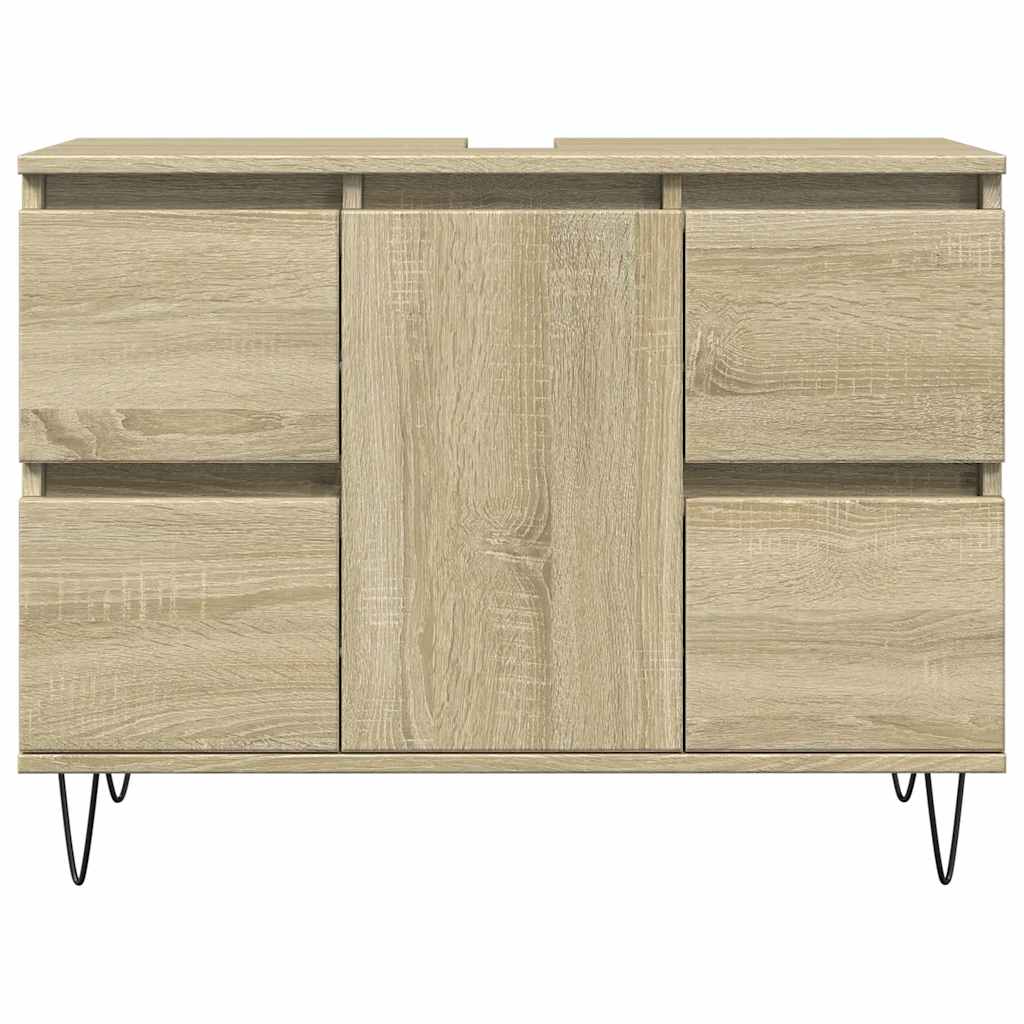 Sonoma Oak Bathroom Cabinet 80x33x60 cm - Engineered Wood