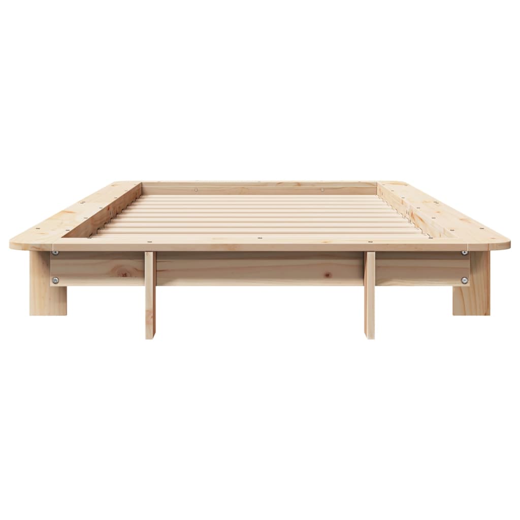 Solid Pine Wood Bed Frame 100x200 cm - No Mattress Included