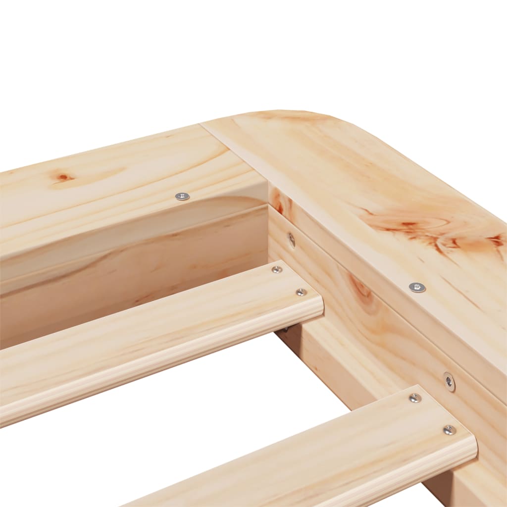 Solid Pine Wood Single Bed Frame 90x190 cm - No Mattress Included