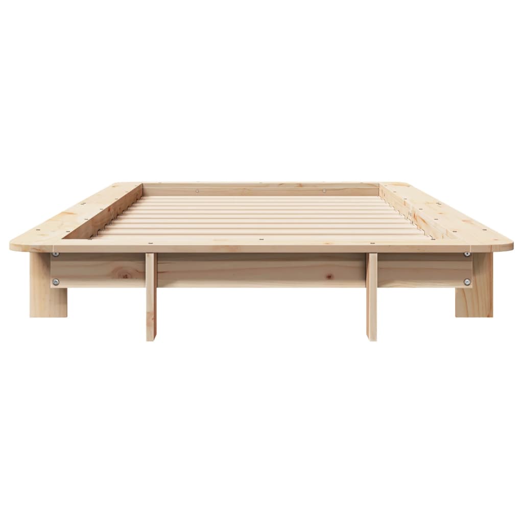 Solid Pine Wood Small Single Bed Frame 75x190 cm - No Mattress