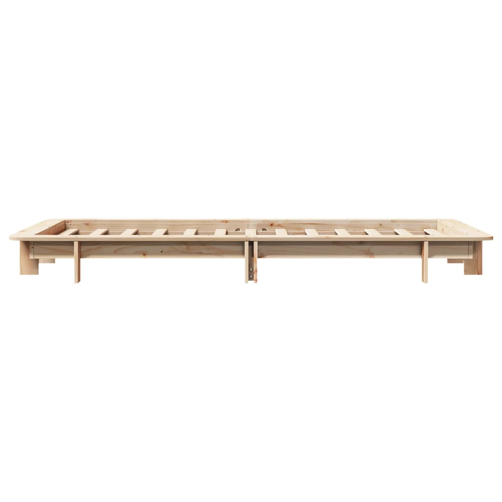 Solid Pine Wood Small Single Bed Frame 75x190 cm - No Mattress