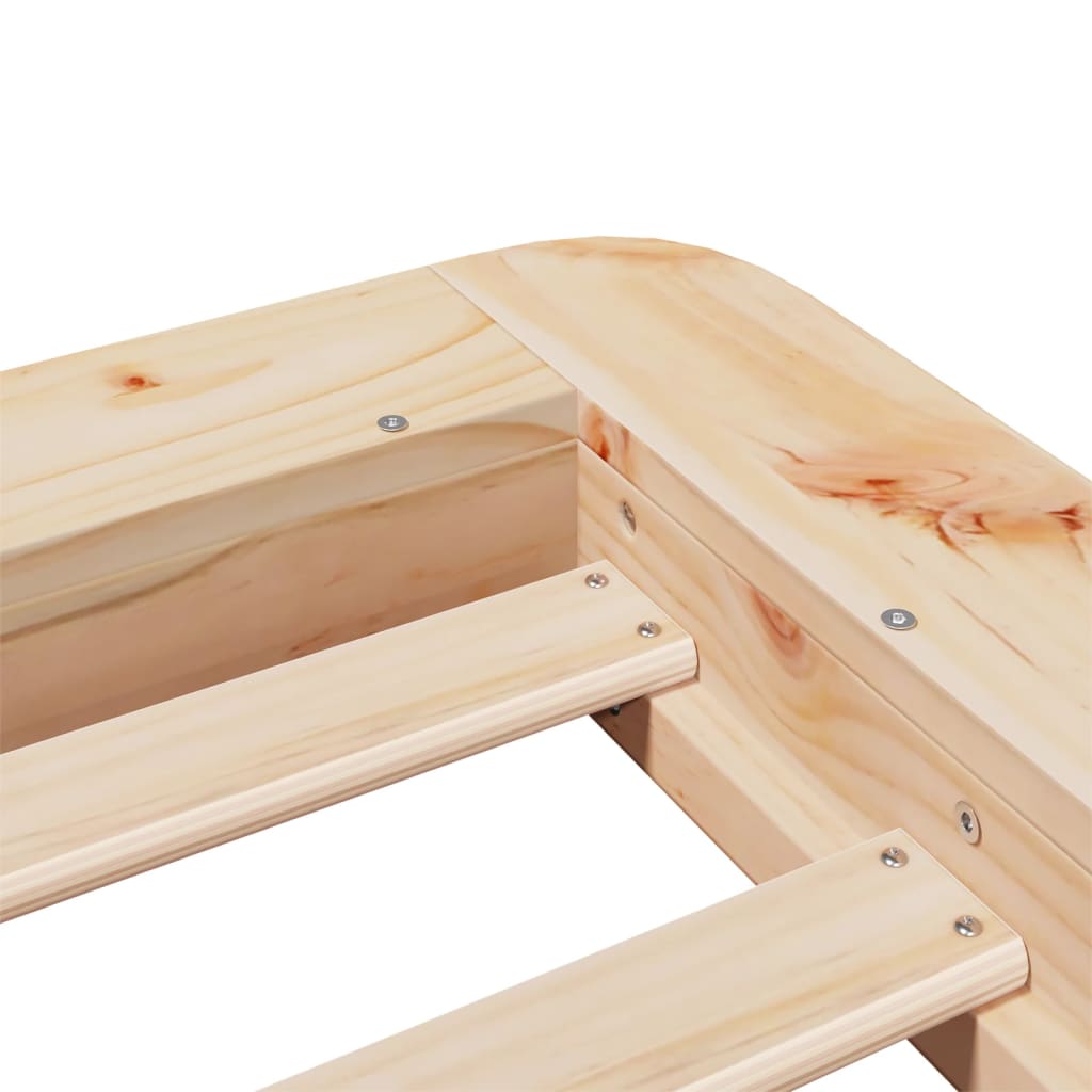 Solid Pine Wood Small Single Bed Frame 75x190 cm - No Mattress