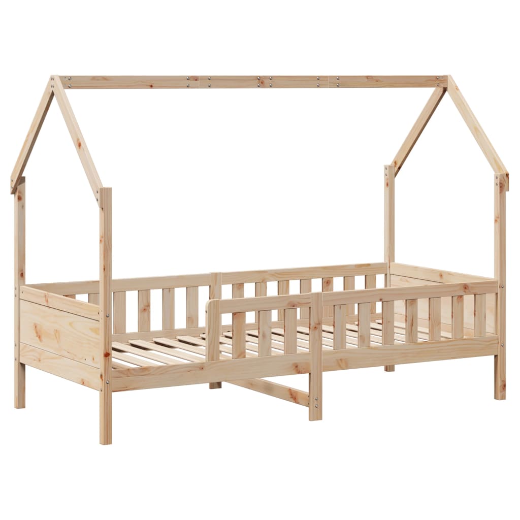 Pine Kids' House Bed Frame 90x200 cm - Mattress Not Included