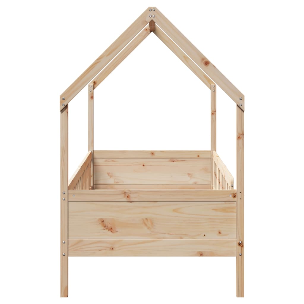 Pine Kids' House Bed Frame 90x200 cm - Mattress Not Included