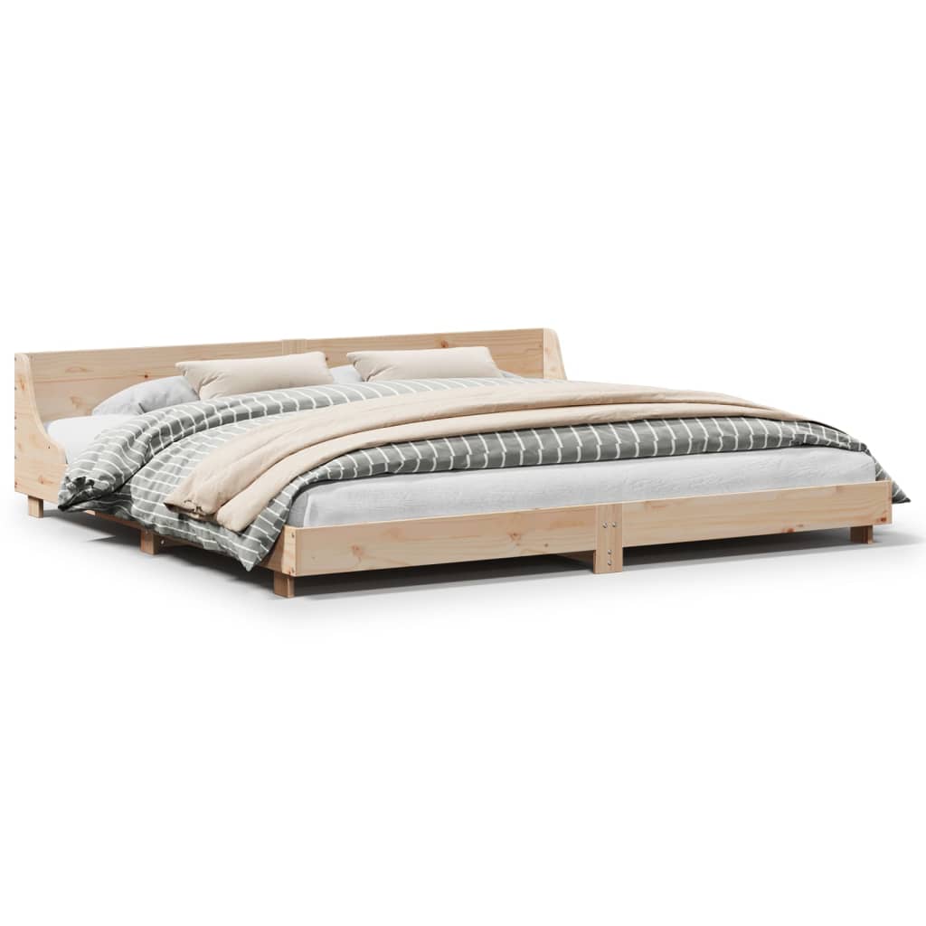 Solid Pine Wood Bed Frame 180x200 cm Super King Size